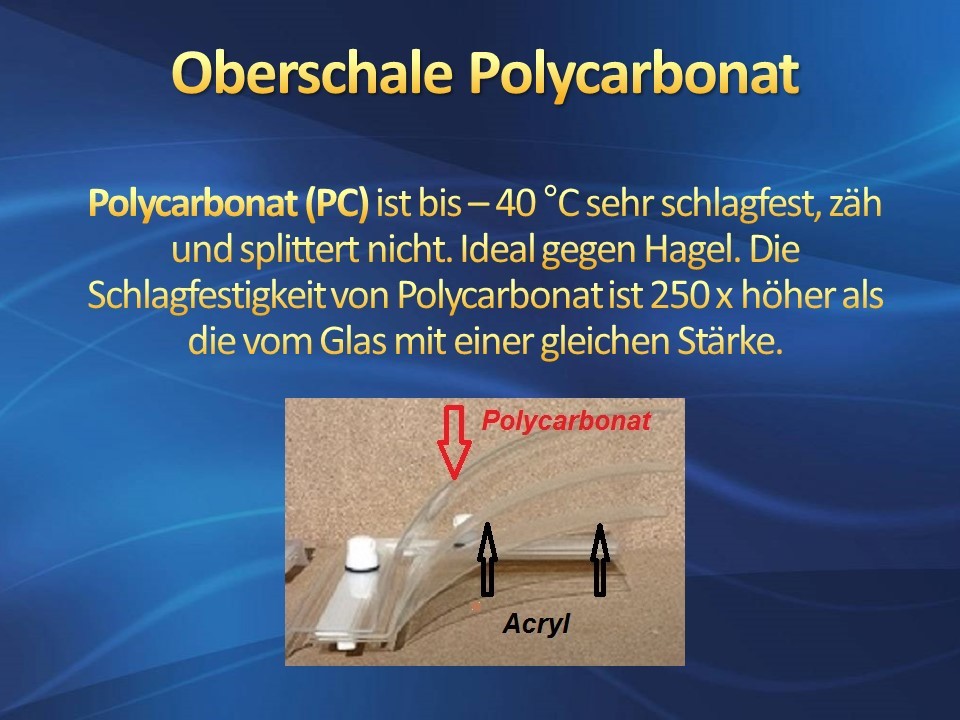 Lichtkuppel Oberschale – Material Polycarbonat