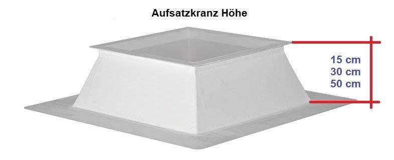 Lichtkuppel 60 x 60 cm mit Aufsatzkranz (ULW 60 x 60 cm, OLW 40 x 40 cm) Lichtkuppel 60 x 60 cm mit Aufsatzkranz (ULW 60 x 60 cm, OLW 40 x 40 cm)