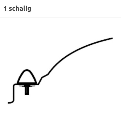 Eine schwarz-weiße schematische Darstellung einer einschichtigen Lichtkuppel