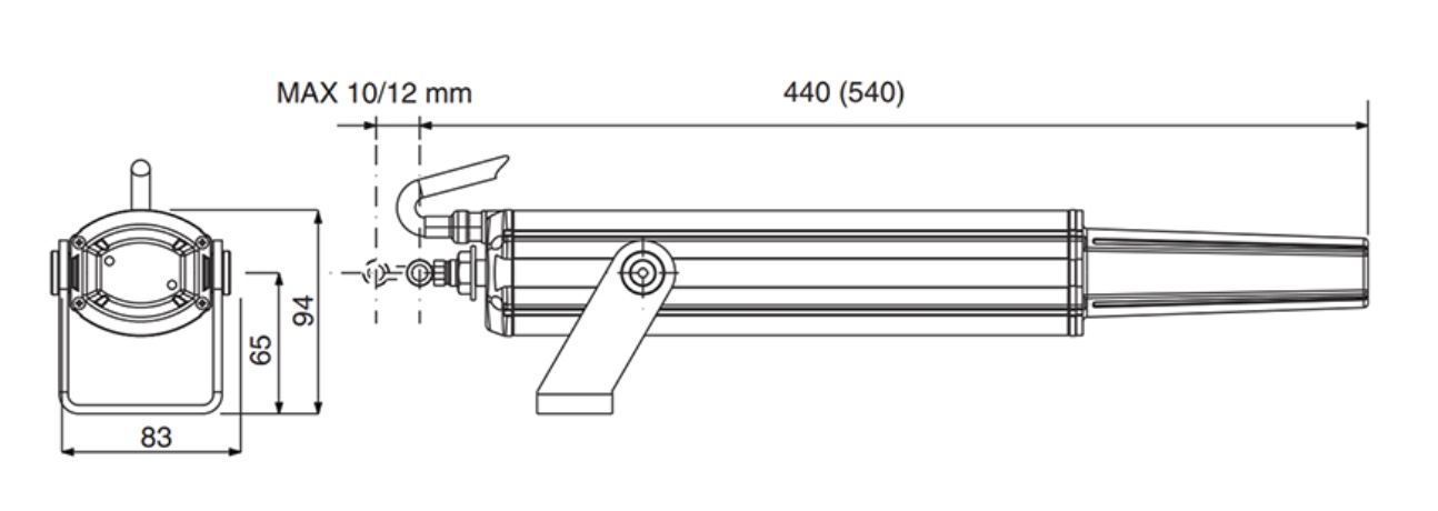 230 V Elektromotor, Hub ca. 30 cm