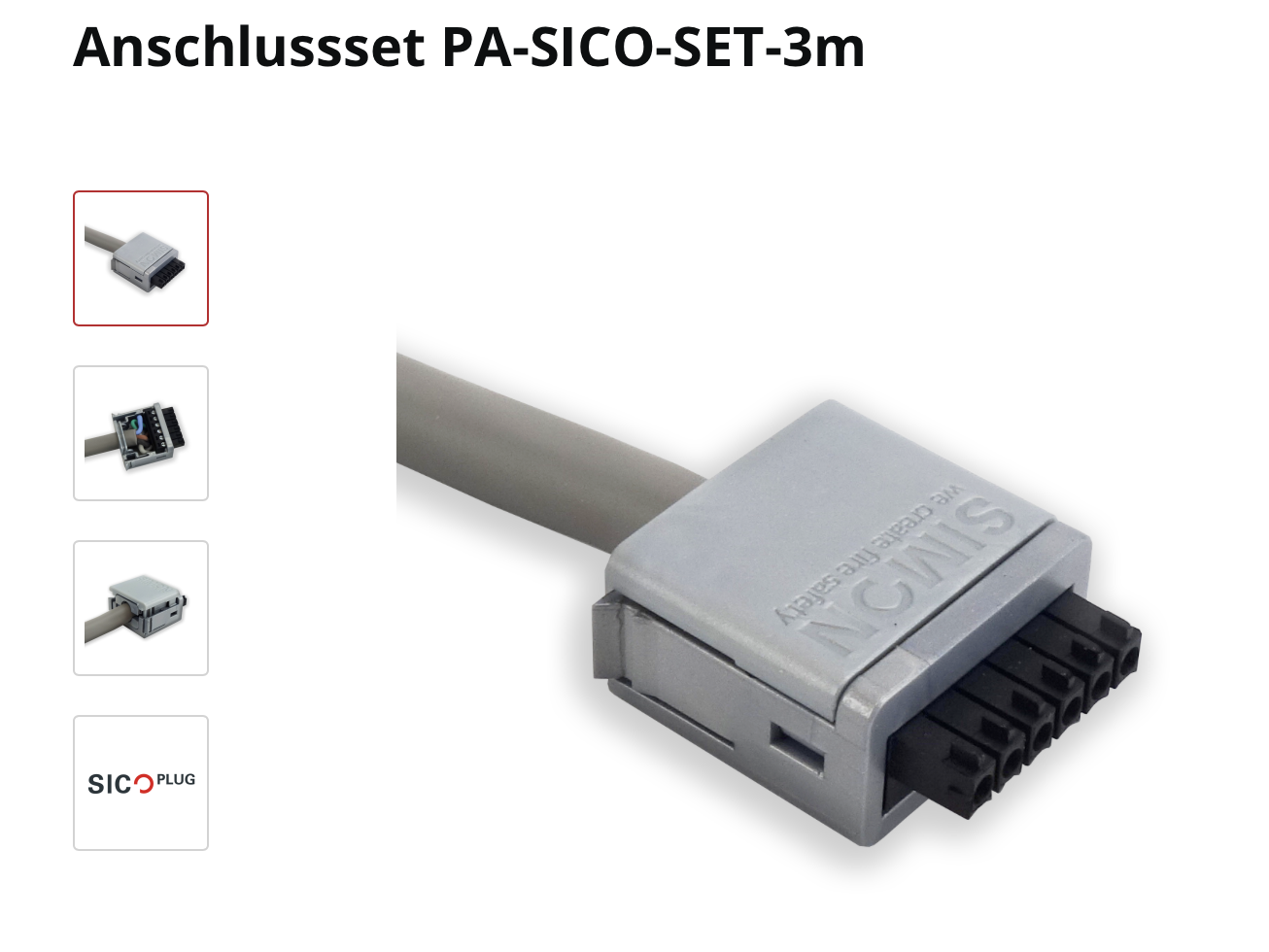 Anschlussset PA-SICO-SET-3m für Linearantrieb